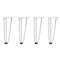 vidaXL Hairpin Legs for Coffee Table 4 pcs White 30 cm Solid Steel
