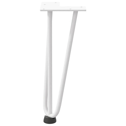 vidaXL Hairpin Legs for Coffee Table 4 pcs White 30 cm Solid Steel