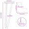 vidaXL Hairpin Legs for Coffee Table 4 pcs White 30 cm Solid Steel