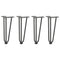 vidaXL Hairpin Table Legs 4 pcs Anthracite 30 cm Solid Steel