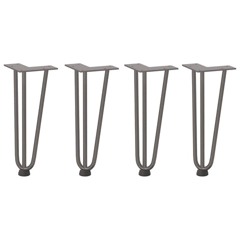 vidaXL Hairpin Legs for Coffee Table 4 pcs Natural Steel 30 cm Solid Steel