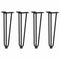 vidaXL Hairpin Legs for Coffee Table 4 pcs Black 42 cm Solid Steel