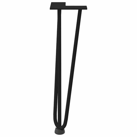vidaXL Hairpin Legs for Coffee Table 4 pcs Black 42 cm Solid Steel