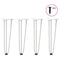 vidaXL Hairpin Table Legs 4 pcs White 42 cm Solid Steel