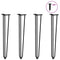 vidaXL Hairpin Table Legs 4 pcs Black 72 cm Solid Steel