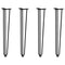 vidaXL Hairpin Table Legs 4 pcs Black 72 cm Solid Steel