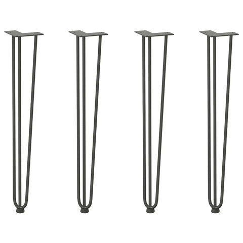 vidaXL Hairpin Table Legs 4 pcs Anthracite 72 cm Solid Steel
