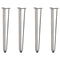 vidaXL Hairpin Table Legs 4 pcs Natural Steel 72 cm Solid Steel