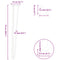 vidaXL Hairpin Table Legs 4 pcs Natural Steel 72 cm Solid Steel