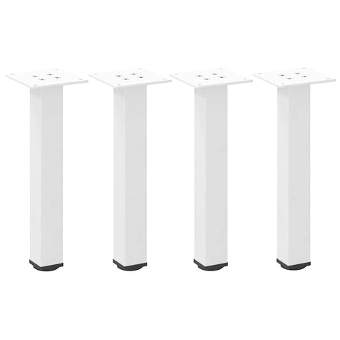 vidaXL Coffee Table Legs 4 pcs White 30-32 cm Steel