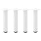 vidaXL Coffee Table Legs 4 pcs White 30-32 cm Steel