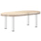 vidaXL Coffee Table Legs 4 pcs White 30-32 cm Steel