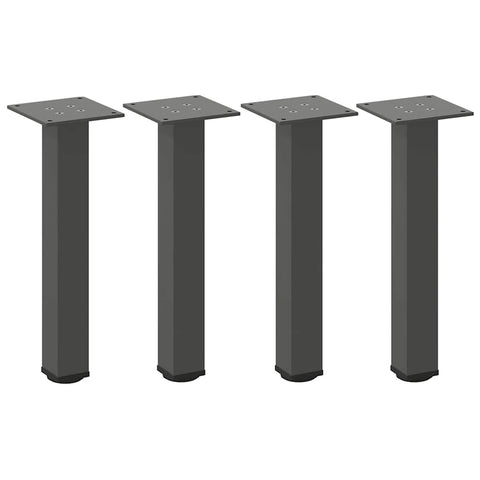 vidaXL Coffee Table Legs 4 pcs Anthracite 30-32 cm Steel
