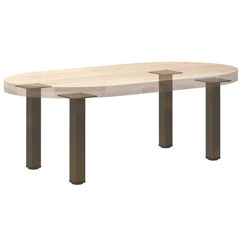 vidaXL Coffee Table Legs 4 pcs Natural Steel 30-32 cm Steel