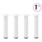 vidaXL Coffee Table Legs 4 pcs White 42-44 cm Steel