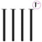 vidaXL Coffee Table Legs 4 pcs Black 72-74 cm Steel