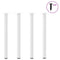 vidaXL Console Table Legs 4 pcs White 72-74 cm Steel