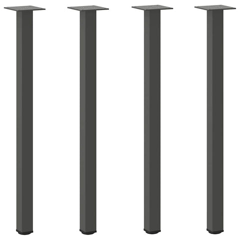 vidaXL Console Table Legs 4 pcs Anthracite 72-74 cm Steel
