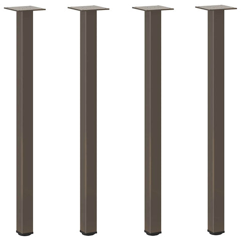 vidaXL Console Table Legs 4 pcs Natural Steel 72-74 cm Steel