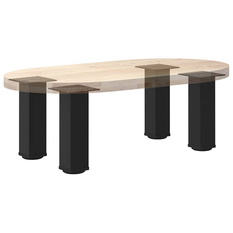 vidaXL Coffee Table Legs 4 pcs Black 30-32 cm Steel