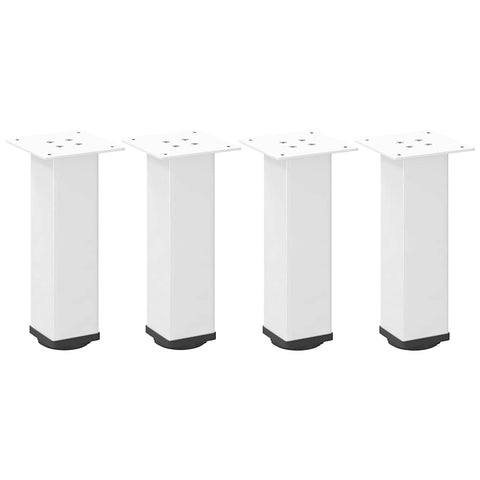 vidaXL Coffee Table Legs 4 pcs White 30-32 cm Steel