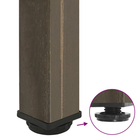 vidaXL Coffee Table Legs 4 pcs Natural Steel 30-32 cm Steel