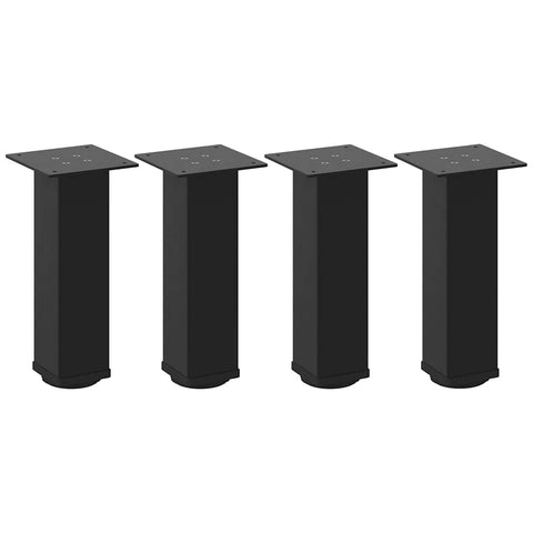 vidaXL Coffee Table Legs 4 pcs Black 42-44 cm Steel