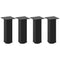vidaXL Coffee Table Legs 4 pcs Black 42-44 cm Steel