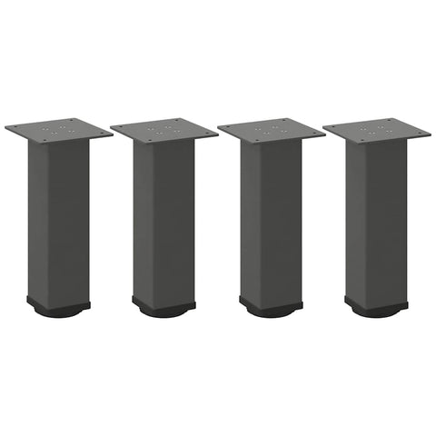 vidaXL Coffee Table Legs 4 pcs Anthracite 42-44 cm Steel