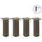 vidaXL Coffee Table Legs 4 pcs Natural Steel 42-44 cm Steel