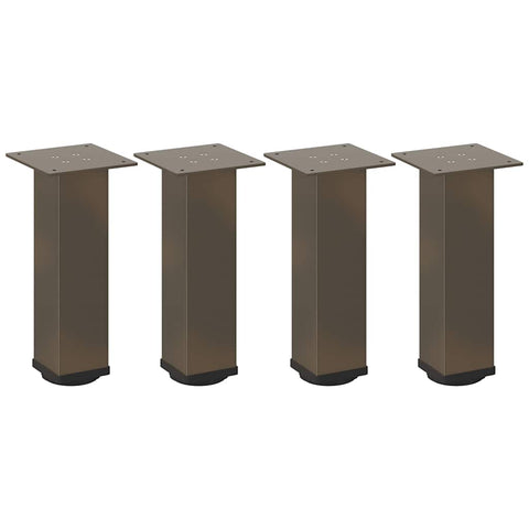 vidaXL Coffee Table Legs 4 pcs Natural Steel 42-44 cm Steel