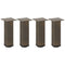 vidaXL Coffee Table Legs 4 pcs Natural Steel 42-44 cm Steel