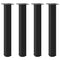 vidaXL Console Table Legs 4 pcs Black 72-74 cm Steel