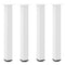 vidaXL Console Table Legs 4 pcs White 72-74 cm Steel