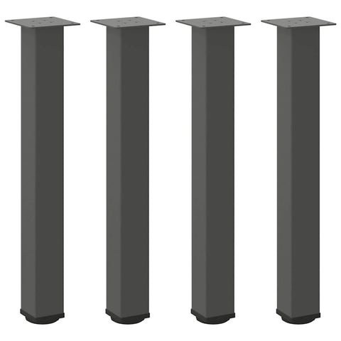 vidaXL Console Table Legs 4 pcs Anthracite 72-74 cm Steel