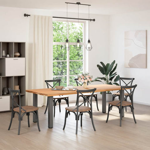 vidaXL Console Table Legs 4 pcs Anthracite 72-74 cm Steel