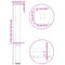 vidaXL Bar Table Legs 4 pcs White 90-92 cm Steel