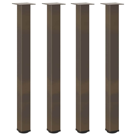 vidaXL Bar Table Legs 4 pcs Natural Steel 90-92 cm Steel