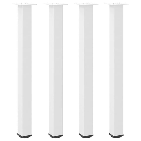 vidaXL Bar Table Legs 4 pcs White 100-102 cm Steel