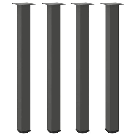vidaXL Bar Table Legs 4 pcs Anthracite 100-102 cm Steel