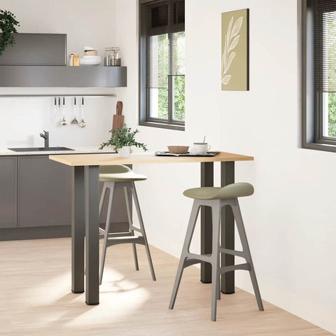 vidaXL Bar Table Legs 4 pcs Anthracite 100-102 cm Steel