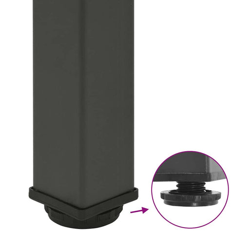 vidaXL Bar Table Legs 4 pcs Anthracite 100-102 cm Steel