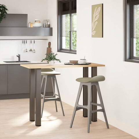 vidaXL Bar Table Legs 4 pcs Natural Steel 100-102 cm Steel
