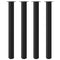vidaXL Bar Table Legs 4 pcs Black 110-112 cm Steel