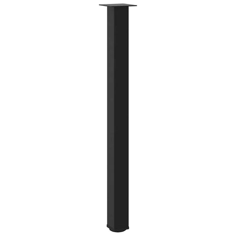 vidaXL Bar Table Legs 4 pcs Black 110-112 cm Steel