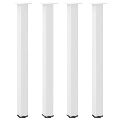 vidaXL Bar Table Legs 4 pcs White 110-112 cm Steel