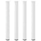 vidaXL Bar Table Legs 4 pcs White 110-112 cm Steel