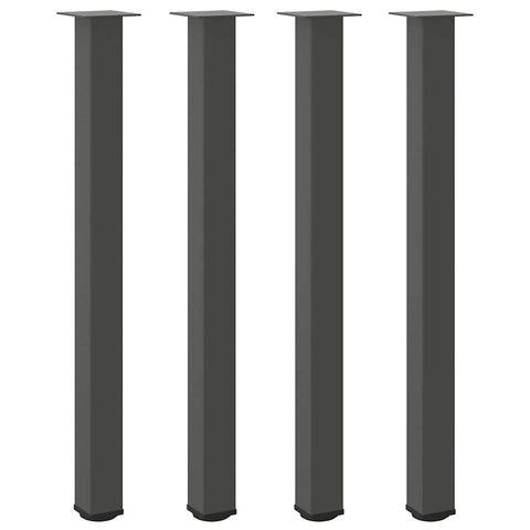 vidaXL Bar Table Legs 4 pcs Anthracite 110-112 cm Steel