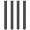vidaXL Bar Table Legs 4 pcs Anthracite 110-112 cm Steel