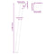 vidaXL Console Table Legs 4 pcs White 72 cm Steel
